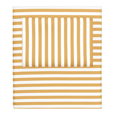 Ochre Striped Sheet Set (Fitted, Flat, & Pillow Cases)