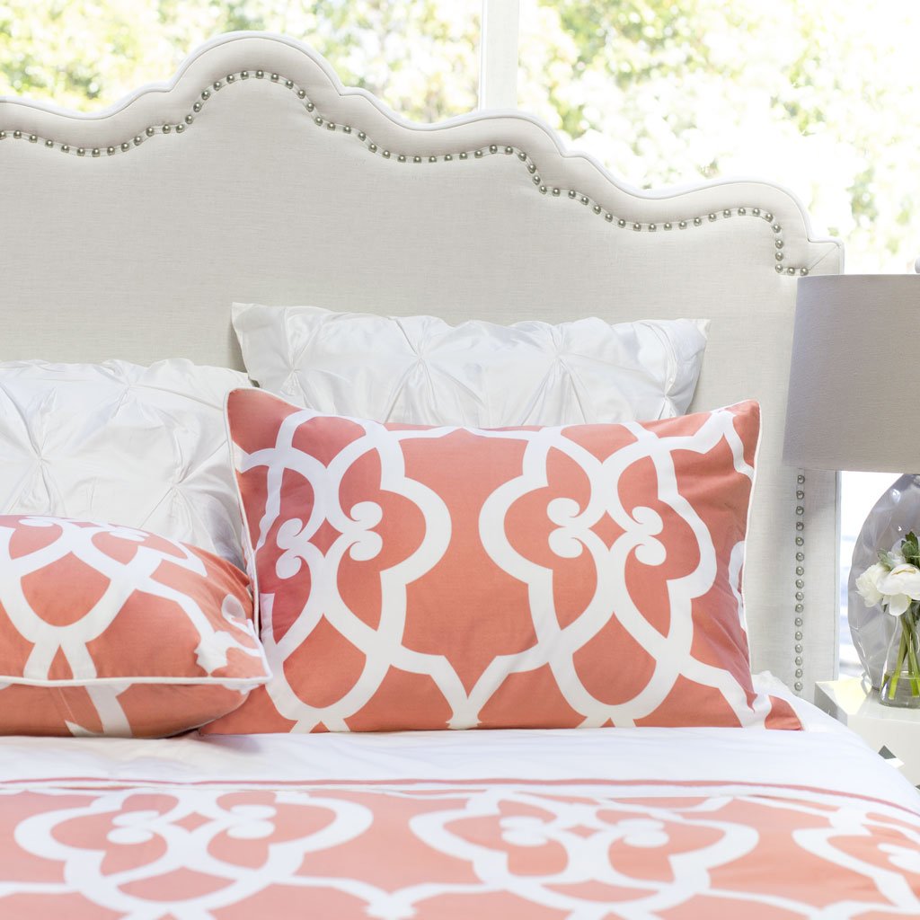 Bedroom inspiration and bedding decor | Coral Pacific Sham Pair Duvet Cover | Crane and Canopy