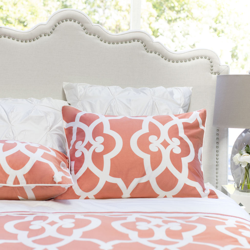 Bedroom inspiration and bedding decor | The Pacific Coral Duvet Cover | Crane and Canopy