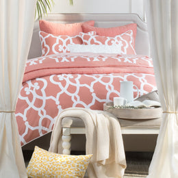 Coral Chevron Quilt