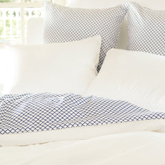 Bedroom inspiration and bedding decor | Blue Page Duvet Cover | Crane and Canopy