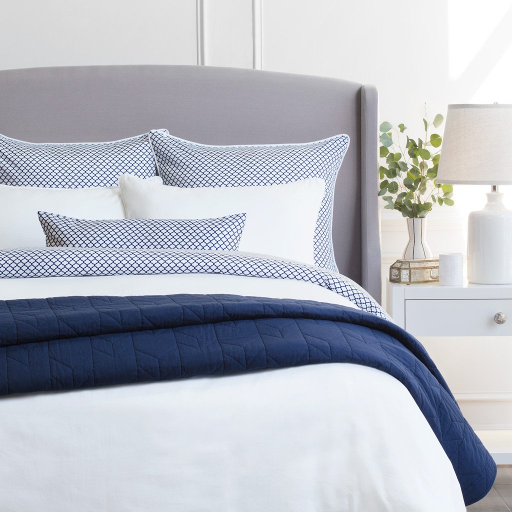Navy Blue Chevron Quilt