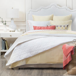 Soft White Chevron Quilt
