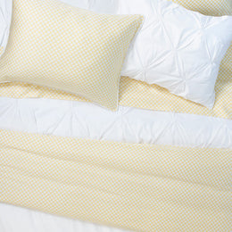 White Valencia Pintuck Duvet Cover