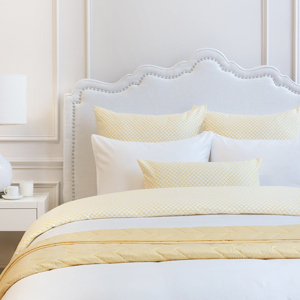 Bedroom inspiration and bedding decor | Yellow Page Euro Sham Duvet Cover | Crane and Canopy