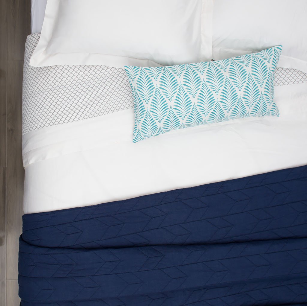Navy Blue Chevron Quilt