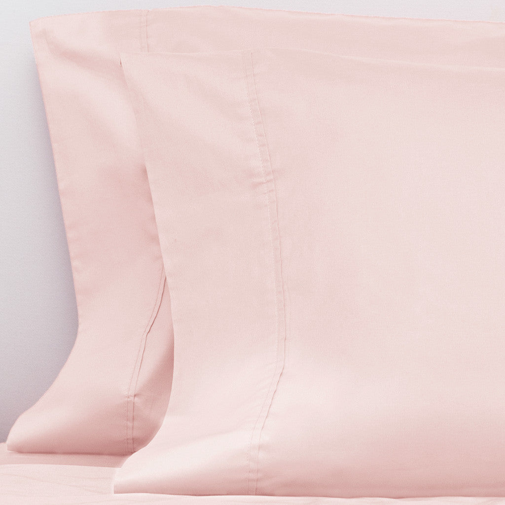 Bedroom inspiration and bedding decor | Pink 400 Thread Count Pillowcase Pair Duvet Cover | Crane and Canopy