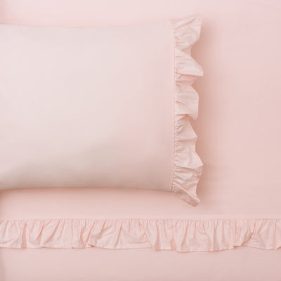 Pink Ruffle Pillowcase Pair