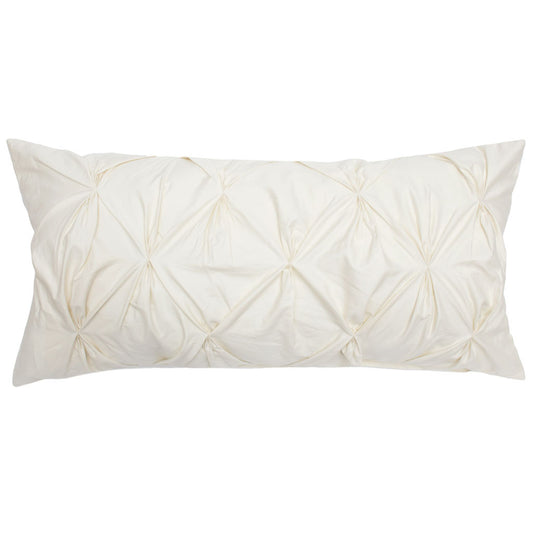 Cream Pintuck Throw Pillow