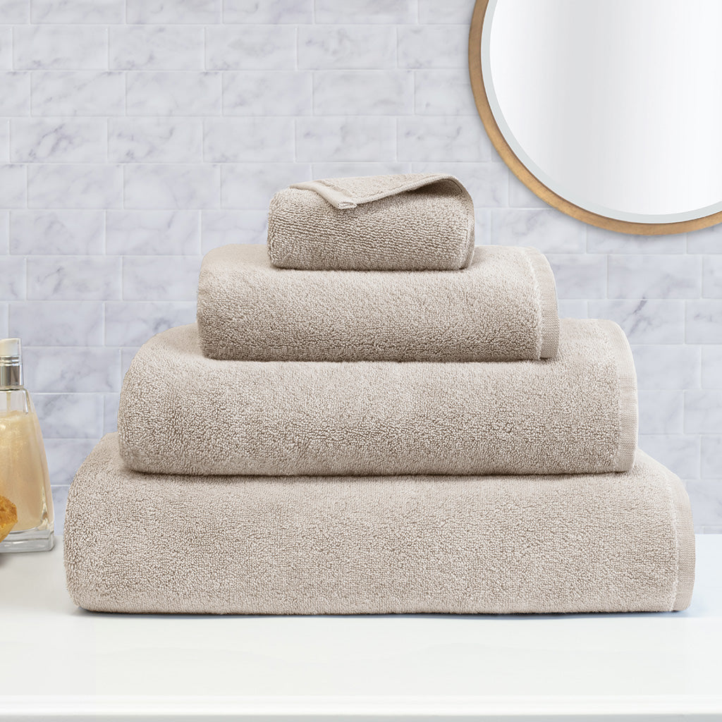 Plush Light Beige Bath Towel Crane Canopy