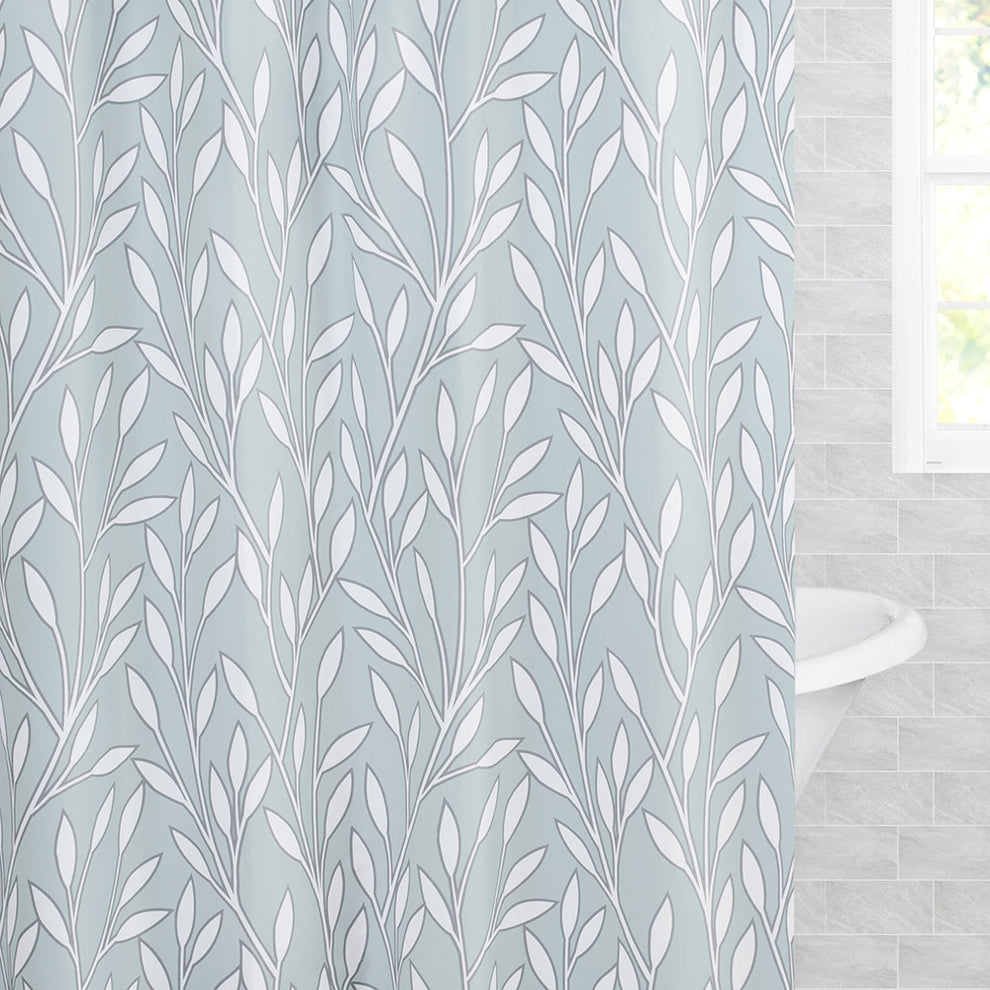 The Laurel Shower Curtain | Green Shower Curtain – Crane & Canopy