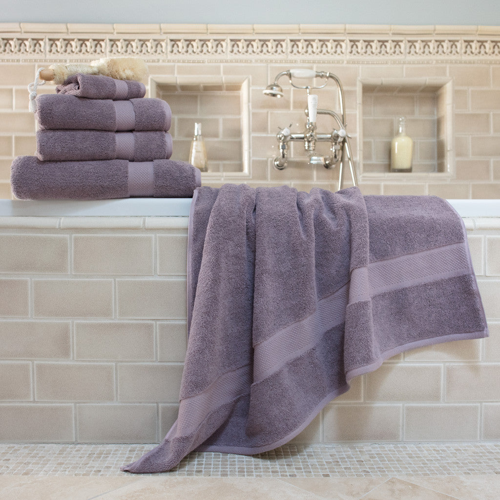 American Soft Linen Bath Towels 100% Turkish Cotton 4 Piece Luxury Bath  Towel Sets for Bathroom - Violet Purple