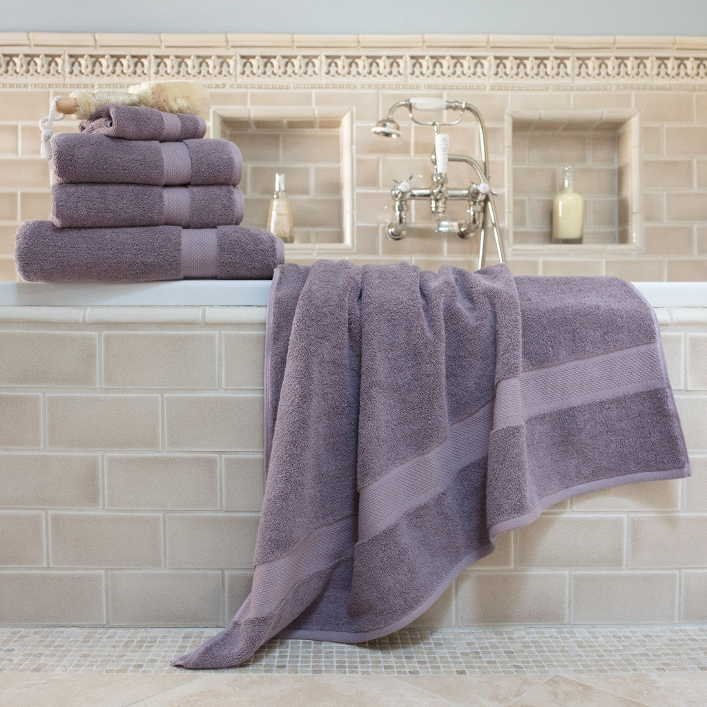 Bedroom inspiration and bedding decor | Classic Lilac Towel Spa Bundle (2 Wash + 2 Hand + 4 Bath Towels) Duvet Cover | Crane and Canopy