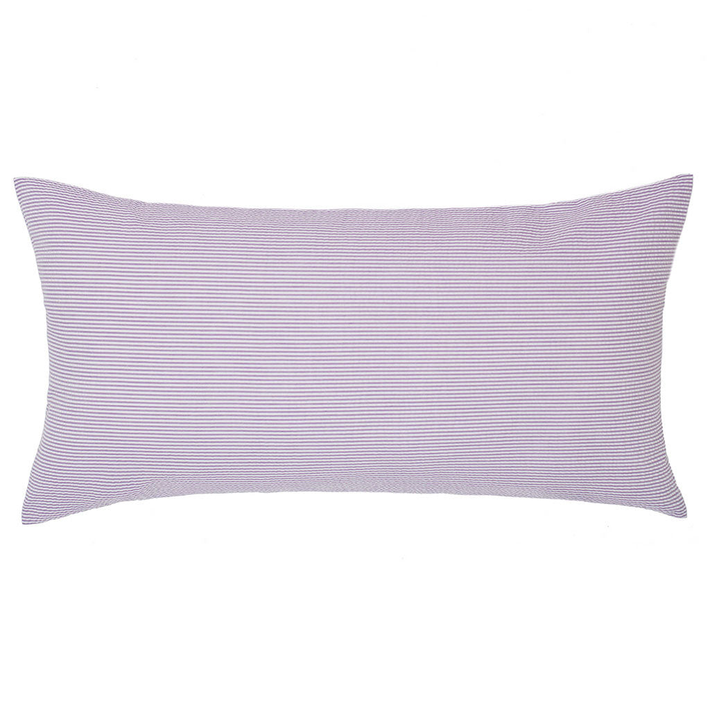 Bedroom inspiration and bedding decor | Purple Seersucker Throw Pillow Duvet Cover | Crane and Canopy