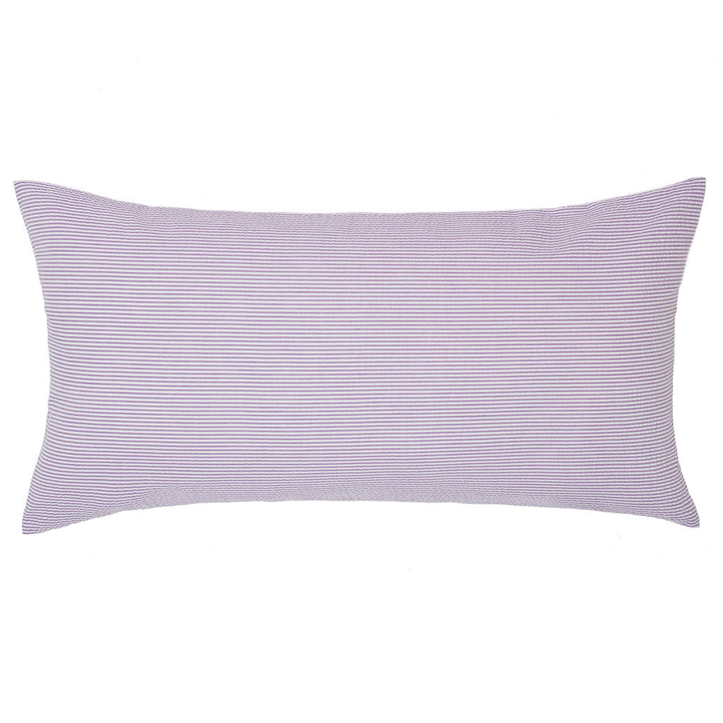 Bedroom inspiration and bedding decor | The Purple Seersucker Throw Pillows | Crane and Canopy