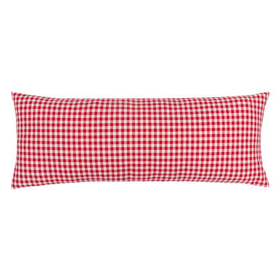 The Red Gingham Extra Long Lumbar Throw Pillow