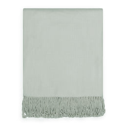 The Seafoam Green Fringed Throw Blanket