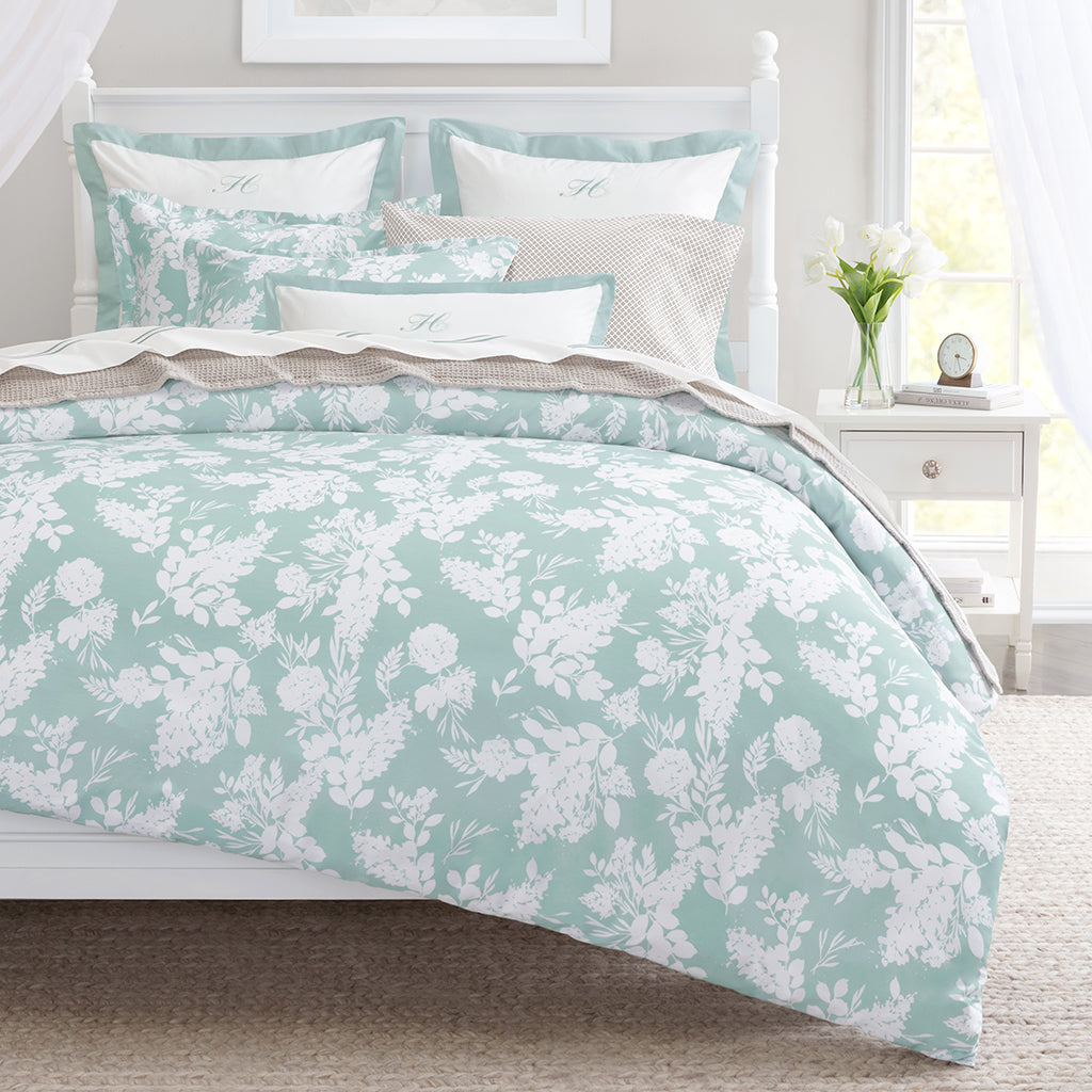 Bedroom inspiration and bedding decor | Madison Seafoam Green Sham Pair Duvet Cover | Crane and Canopy