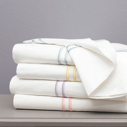 The Lilac Purple Lines Embroidered Sheet Set