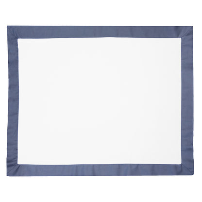 Slate Blue Linden Border Sham Pair