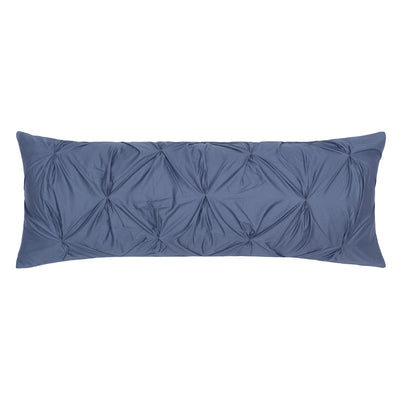 The Slate Blue Pintuck Extra Long Lumbar Throw Pillow