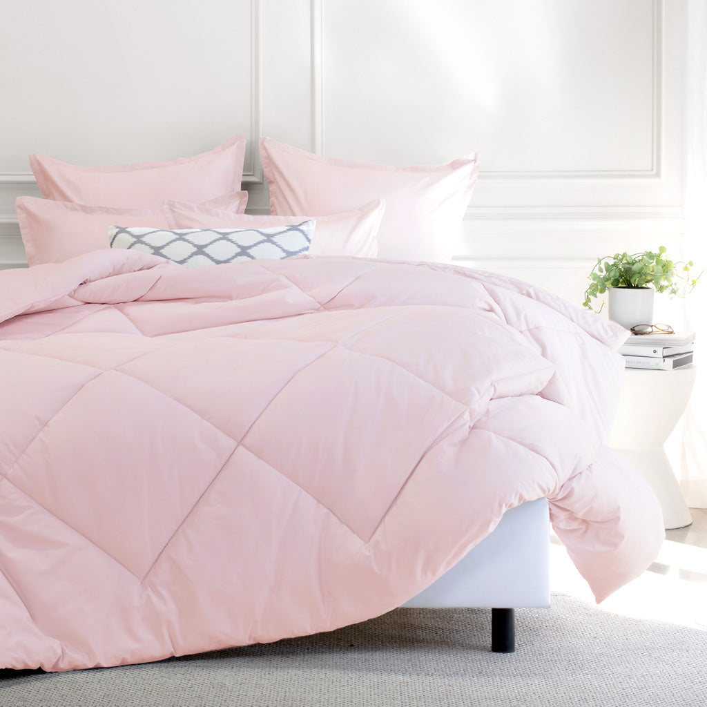 Bedroom inspiration and bedding decor | Pink Flange Sham Pair Duvet Cover | Crane and Canopy
