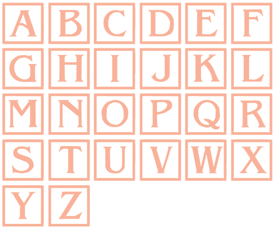 Image of all the letters in Square