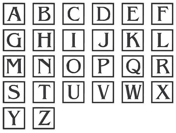 Image of all the letters in Square