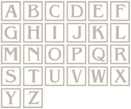 Image of all the letters in Square