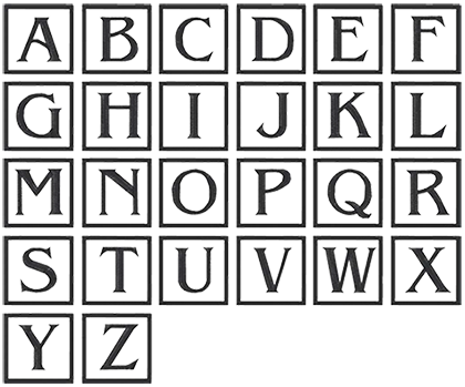Image of all the letters in Square