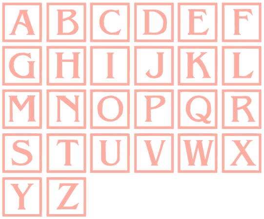 Image of all the letters in Square
