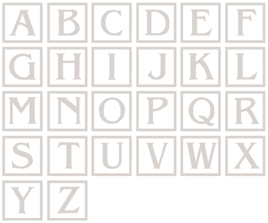 Image of all the letters in Square