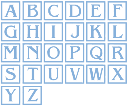 Image of all the letters in Square