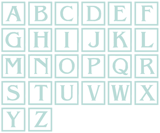 Image of all the letters in Square