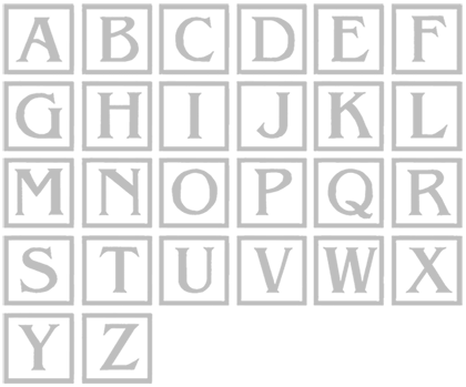 Image of all the letters in Square
