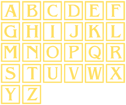 Image of all the letters in Square