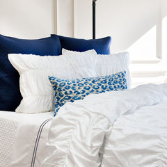 Bedroom inspiration and bedding decor | White Sutter Ruched Duvet Cover | Crane and Canopy