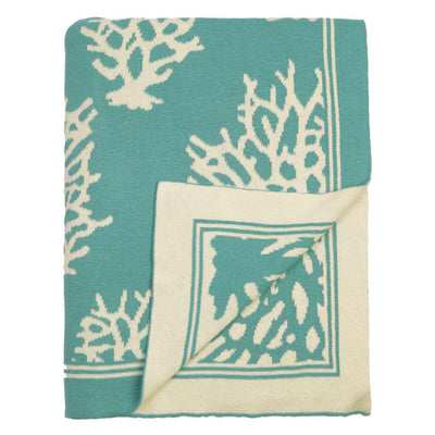 Teal Reef Reversible Patterned Throw