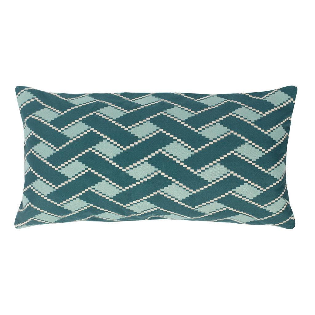 Bedroom inspiration and bedding decor | The Teal and Green Lattice Throw Pillows | Crane and Canopy