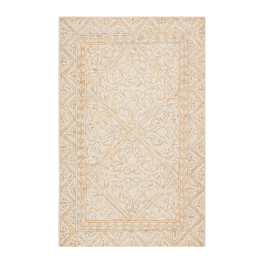 The Burnt Orange Andrea Tufted Wool Rug