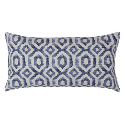 The Blue Ikat Geometric Throw Pillow