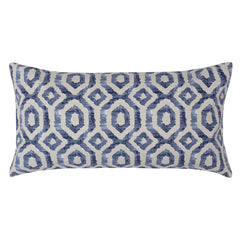 The Blue Ikat Geometric Throw Pillow | Crane & Canopy