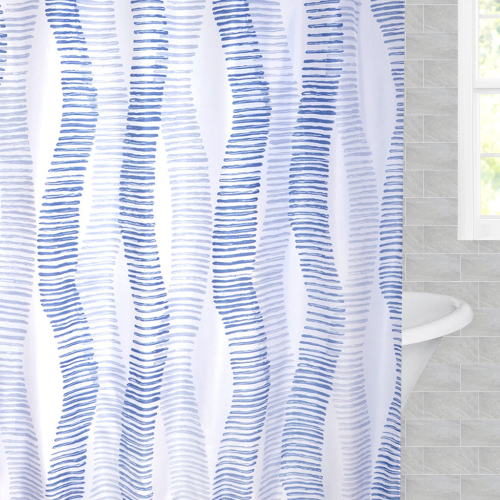 Bedroom inspiration and bedding decor | The Blue Seagrass Shower Curtain Duvet Cover | Crane and Canopy