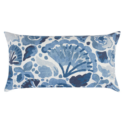 The Blue Watercolor Seascape Throw Pillow