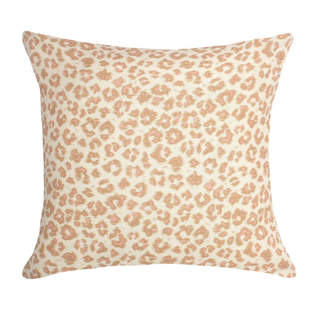 Bedroom inspiration and bedding decor | The Pink Leopard Print Square Throw Pillow Duvet Cover | Crane and Canopy