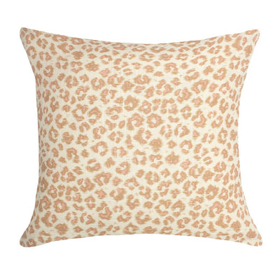 The Pink Leopard Print Square Throw Pillow