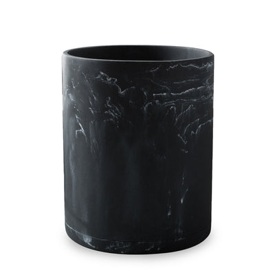 The Classic Black Marble Bath Accessories - Waste Basket
