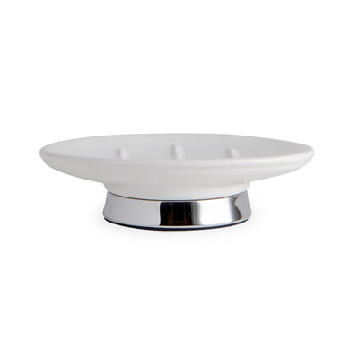 Classic White Chrome Bath Accessories, Soap Dish