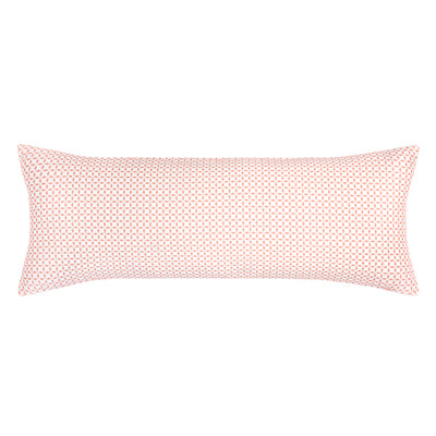 The Coral Morning Glory Extra Long Lumbar Throw Pillow