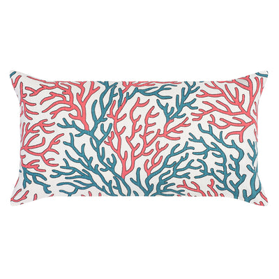 The Coral and Teal Reef Throw Pillow